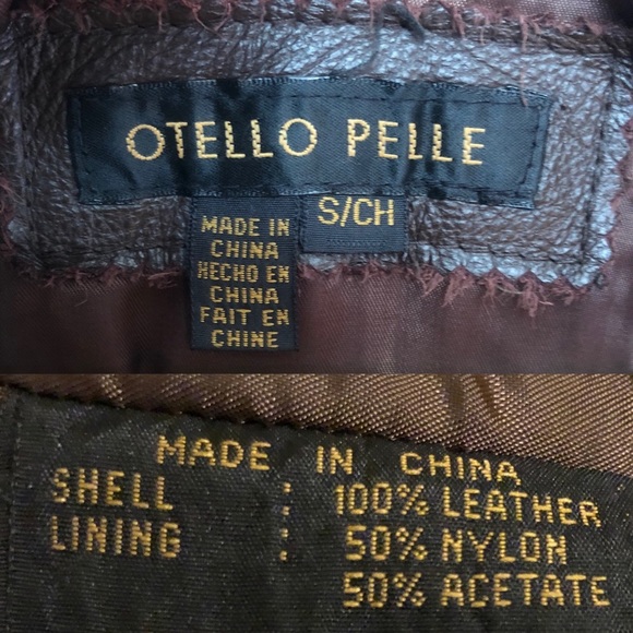 Brown Leather Vest Belted Riding Longline Safari Sleeveless Otello Pelle Small - Picture 12 of 16